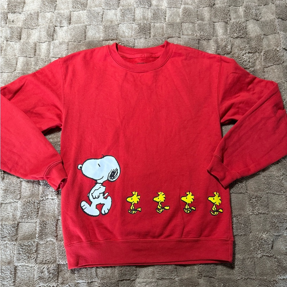 Peanuts Red Crewneck Top